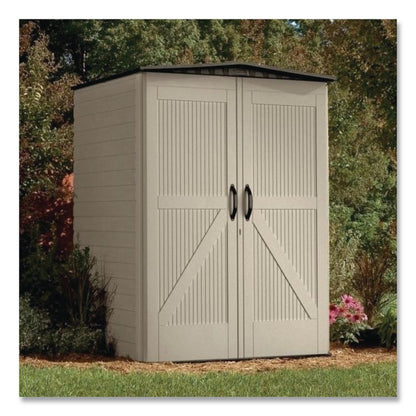 Vertical Storage Shed, 159 cu ft, 5 ft x 6 ft, Sandalwood