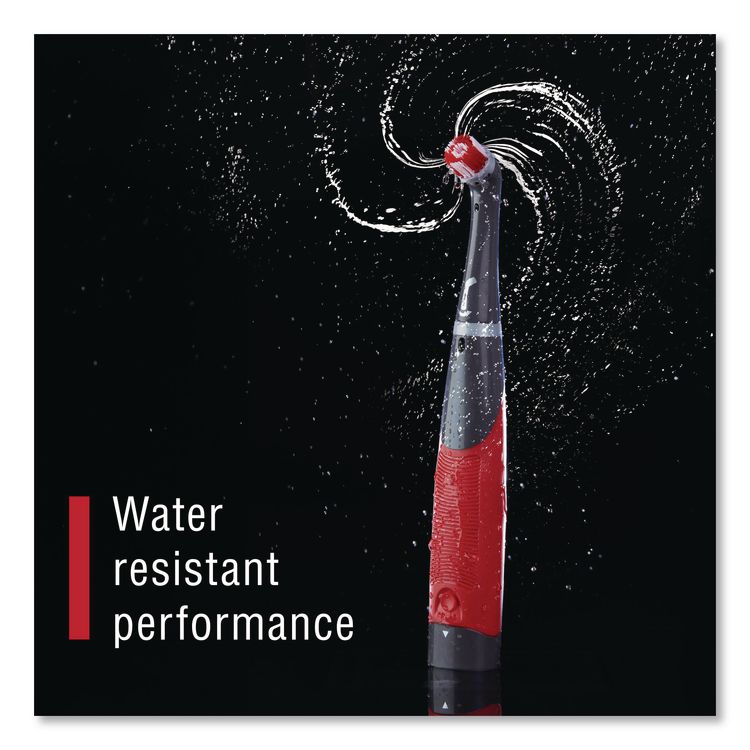 Reveal Power Scrubber, Red/White Nylon Bristles, 1.73" Brush, Red Plastic Handle