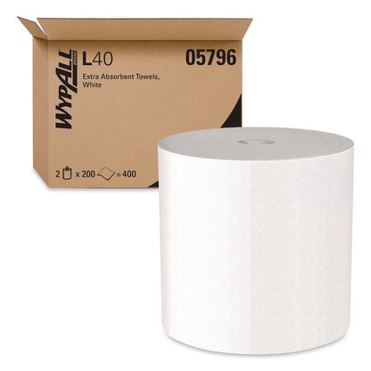 L40 Towels, Center-Pull, 10 x 13.2, White, 200/Roll, 2/Carton