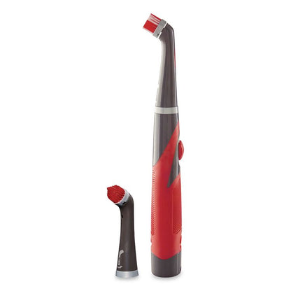 Reveal Power Scrubber, Red/White Nylon Bristles, 1.73" Brush, Red Plastic Handle