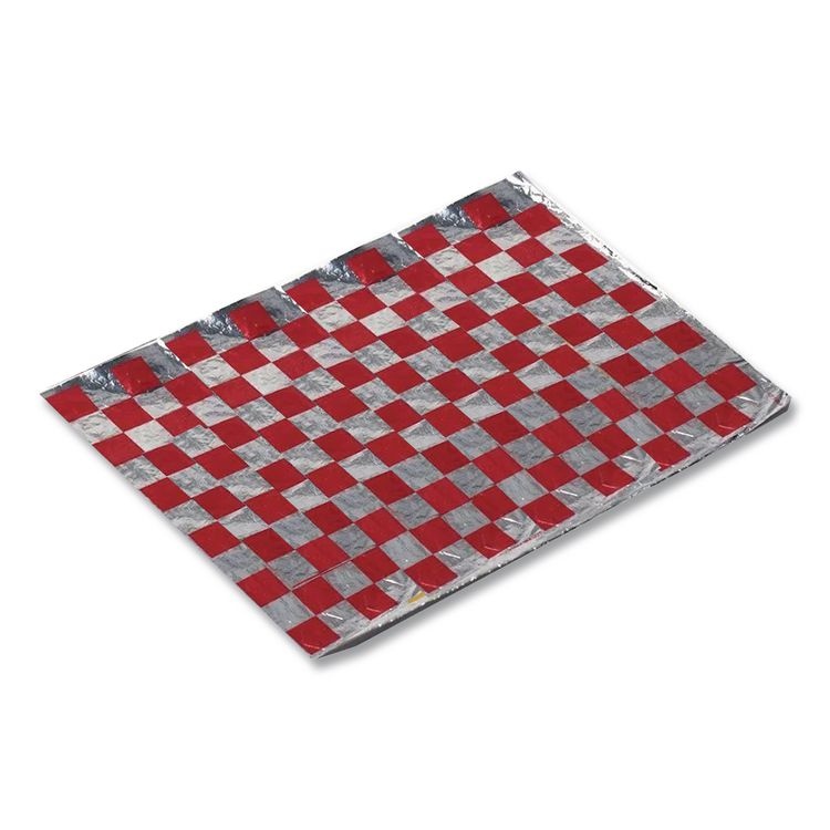 Foil Sheets, 10.5 x 13, Red Check, 500/Box, 4 Boxes/Carton