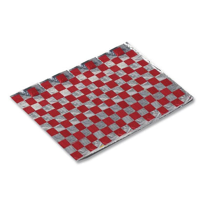 Foil Sheets, 10.5 x 13, Red Check, 500/Box, 4 Boxes/Carton