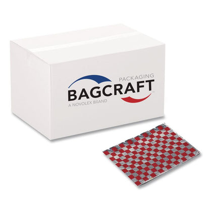 Foil Sheets, 10.5 x 13, Red Check, 500/Box, 4 Boxes/Carton