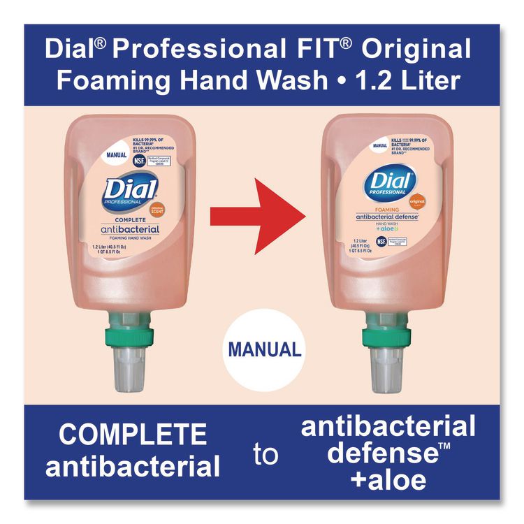 Antibacterial Defense Foaming Hand Wash Refill for FIT Manual Dispenser, Original Scent, 1.2 L, 3/Carton