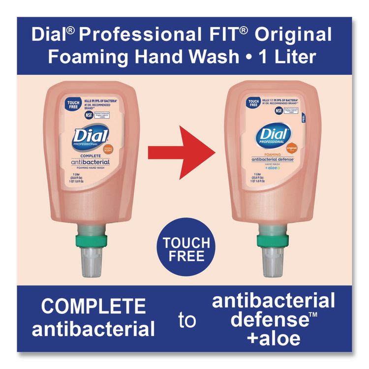 Antibacterial Defense Foaming Hand Wash Refill for FIT Touch Free Dispenser, Original Scent, 1 L, 3/Carton