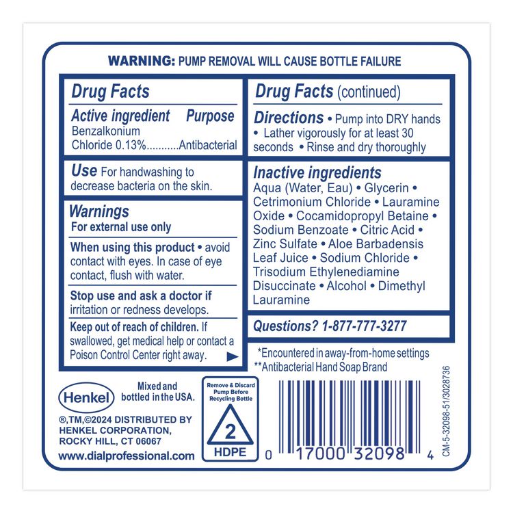 Antibacterial and Sensitive Foaming Hand Wash Refill for FIT Manual Dispenser, Fragrance-Free, 1.2 L, 3/Carton