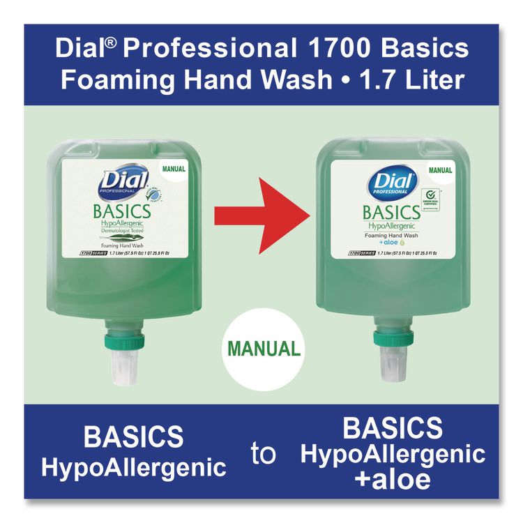 Basics Hypoallergenic Foaming Hand Wash Refill for 1700 Dispenser, Fresh Floral Scent, 1.7 L, 3/Carton