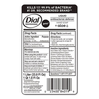 Antibacterial Defense Gold Liquid Hand Soap, 1 L, 8/Carton