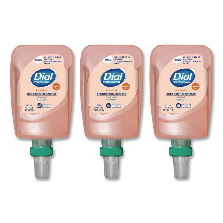 Antibacterial Defense Foaming Hand Wash Refill for FIT Manual Dispenser, Original Scent, 1.2 L, 3/Carton