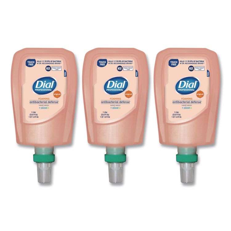 Antibacterial Defense Foaming Hand Wash Refill for FIT Touch Free Dispenser, Original Scent, 1 L, 3/Carton