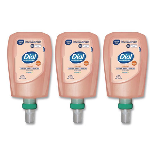 Antibacterial Defense Foaming Hand Wash Refill for FIT Touch Free Dispenser, Original Scent, 1 L, 3/Carton