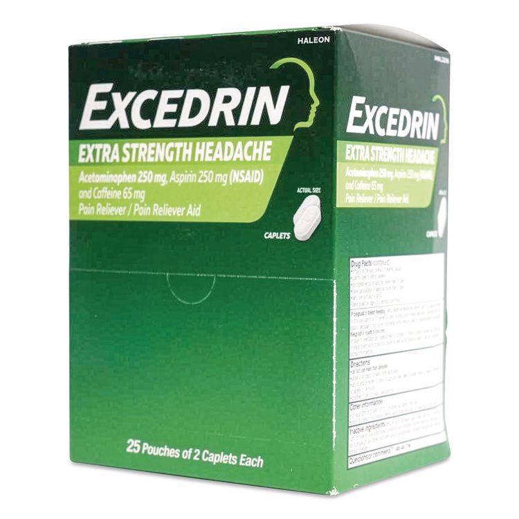 Excedrin, 2 Tablets/Packet, 25 Packets