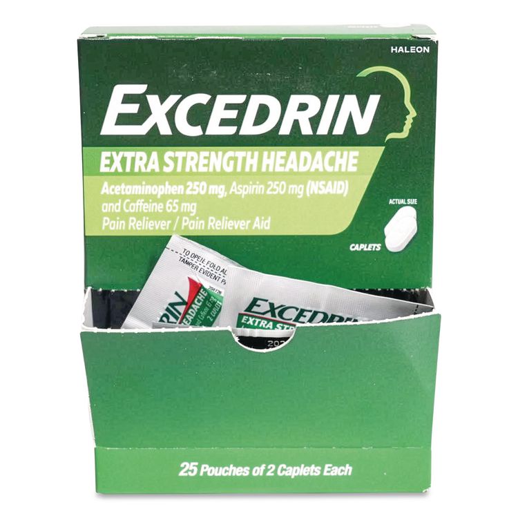 Excedrin, 2 Tablets/Packet, 25 Packets