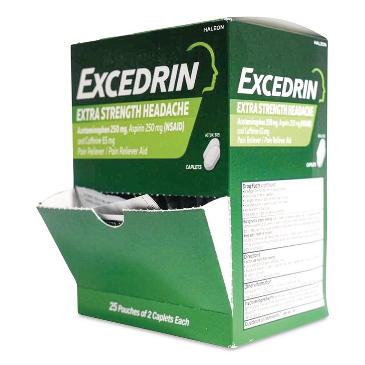 Excedrin, 2 Tablets/Packet, 25 Packets
