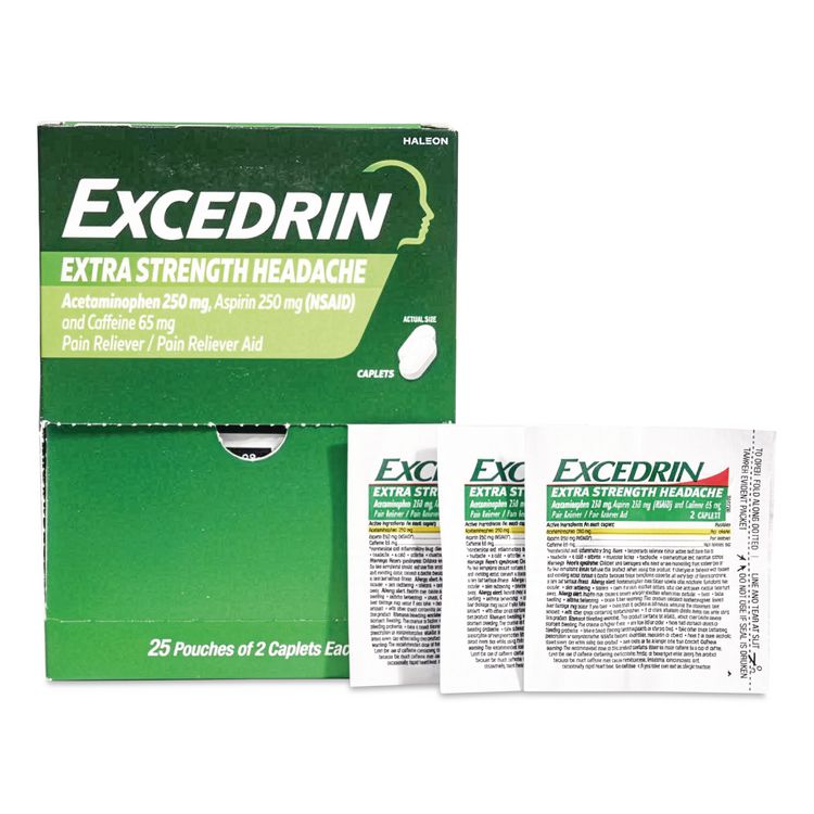 Excedrin, 2 Tablets/Packet, 25 Packets
