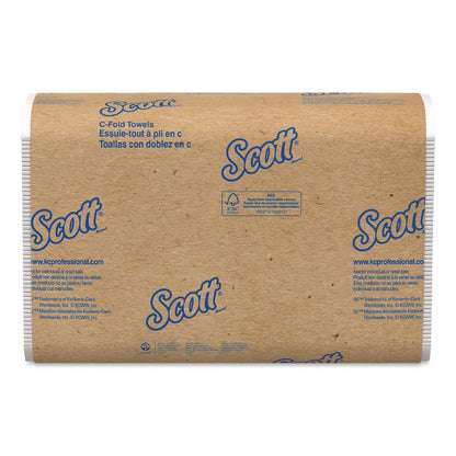 Essential C-Fold Towels for Business, Convenience Pack, 1-Ply, 10.13 x 13.15, White, 200/Pack, 9 Packs/Carton