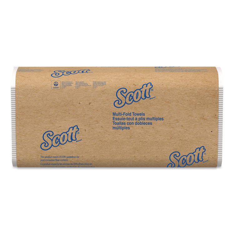 Multi-Fold Towels, Absorbency Pockets, 1-Ply, 9.2 x 9.4, White, 250 Sheets/Pack, 12 Packs/Carton