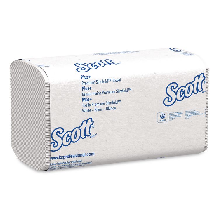 Slimfold Towels, 1-Ply, 7.5 x 11.6, White, 90/Pack, 24 Packs/Carton