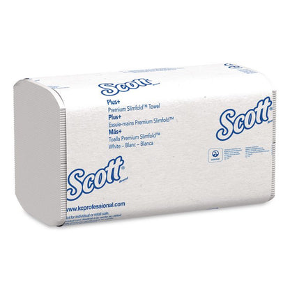Slimfold Towels, 1-Ply, 7.5 x 11.6, White, 90/Pack, 24 Packs/Carton