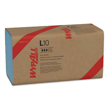 L10 Windshield Towels, Banded, 2-Ply, 9.38 x 10.25, Light Blue, 140/Pack, 16 Packs/Carton