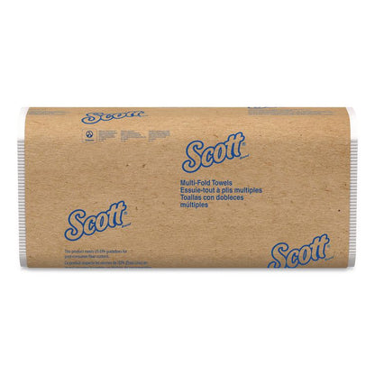 Essential Multi-Fold Towels, Plus Tier, Absorbency Pockets, 1-Ply, 9.2 x 9.4, White, 250/Packs, 16 Packs/Carton