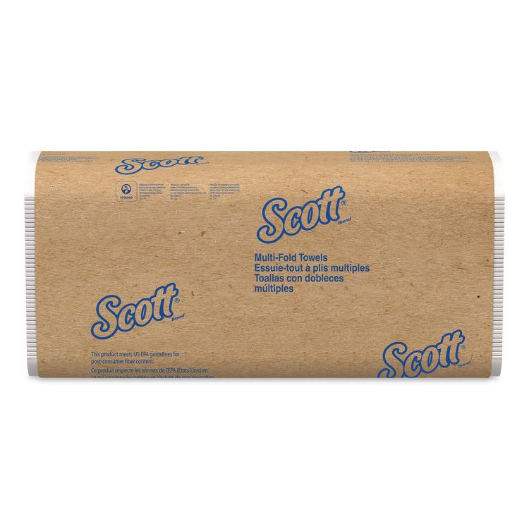 Essential Multi-Fold Towels, Standard Tier, Absorbency Pockets, 1-Ply, 9.2 x 9.4, White, 250/Pack, 16 Packs/Carton