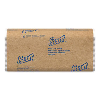 Essential Multi-Fold Towels, Standard Tier, Absorbency Pockets, 1-Ply, 9.2 x 9.4, White, 250/Pack, 16 Packs/Carton