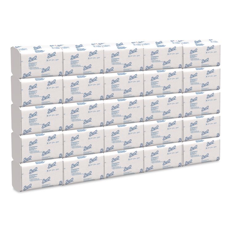 Pro Scottfold Towels, 1-Ply, 7.8 x 12.4, White, 175 Towels/Pack, 25 Packs/Carton