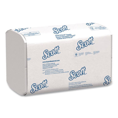 Pro Scottfold Towels, 1-Ply, 9.4 x 12.4, White, 175 Towels/Pack, 25 Packs/Carton