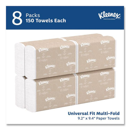 Multi-Fold Paper Towels, Convenience, 9.2 x 9.4, White, 150/Pack, 8 Packs/Carton