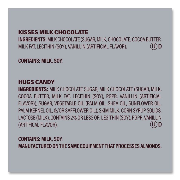 KISSES and HUGS Family Pack Assortment, 13.9 oz Bag, 3 Bags/Pack