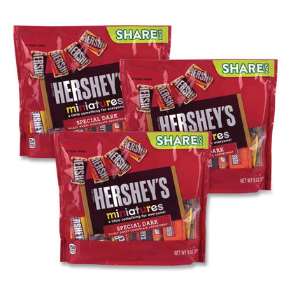 Miniatures Variety Share Pack, Dark Assortment, 9 oz Bag, 3/Pack