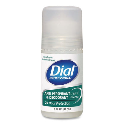 Anti-Perspirant Deodorant, Crystal Breeze Scent, 1.5 oz, Roll-On Bottle, 48/Carton