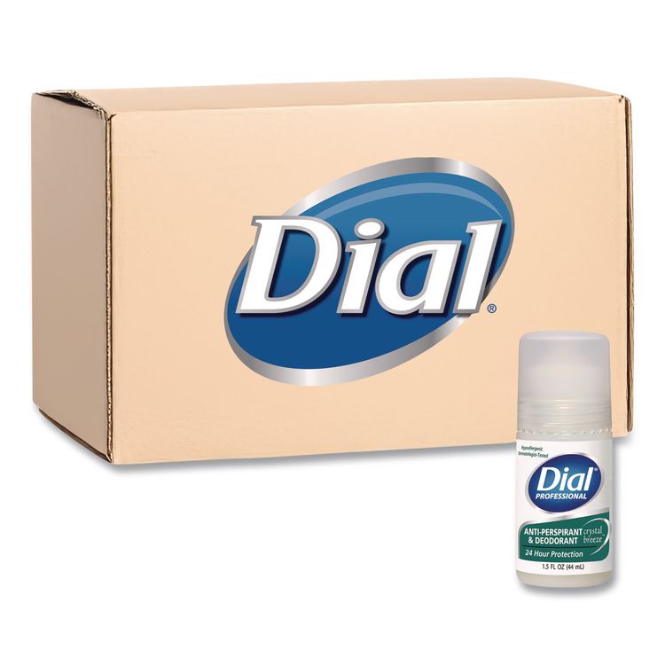 Anti-Perspirant Deodorant, Crystal Breeze Scent, 1.5 oz, Roll-On Bottle, 48/Carton