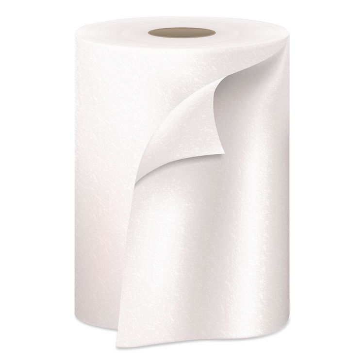 Essential High Capacity Hard Roll Towels for Business, Absorbency Pockets, 1-Ply, 8" x 1,000 ft, 1.5" Core, White,12 Rolls/CT