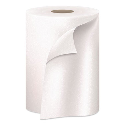 Essential High Capacity Hard Roll Towels for Business, 1-Ply, 8" x 1,000 ft, 1.5" Core, Recycled, White, 6 Rolls/Carton