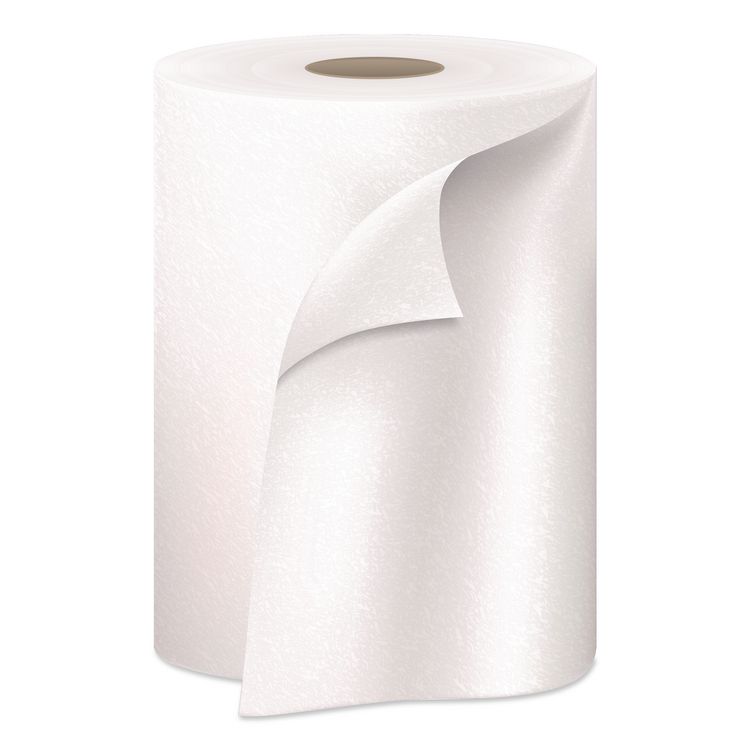 Essential Hard Roll Towels for Business, Absorbency Pockets, 1-Ply, 8" x 800 ft, 1.5" Core, White, 12 Rolls/Carton