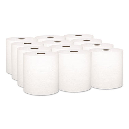 Universal Hard Roll Paper Towels with Premium Absorbency Pockets, 1-Ply, 8" x 425 ft, 1.5" Core, White, 12 Rolls/Carton