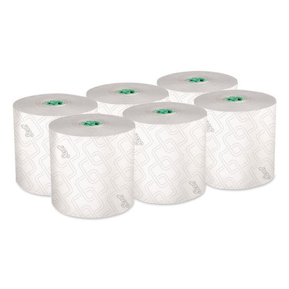 Pro Hard Roll Paper Towels with Elevated Scott Design for Scott Pro Dispenser, Green Core Only, 1-Ply, 1,150 ft, 6 Rolls/CT