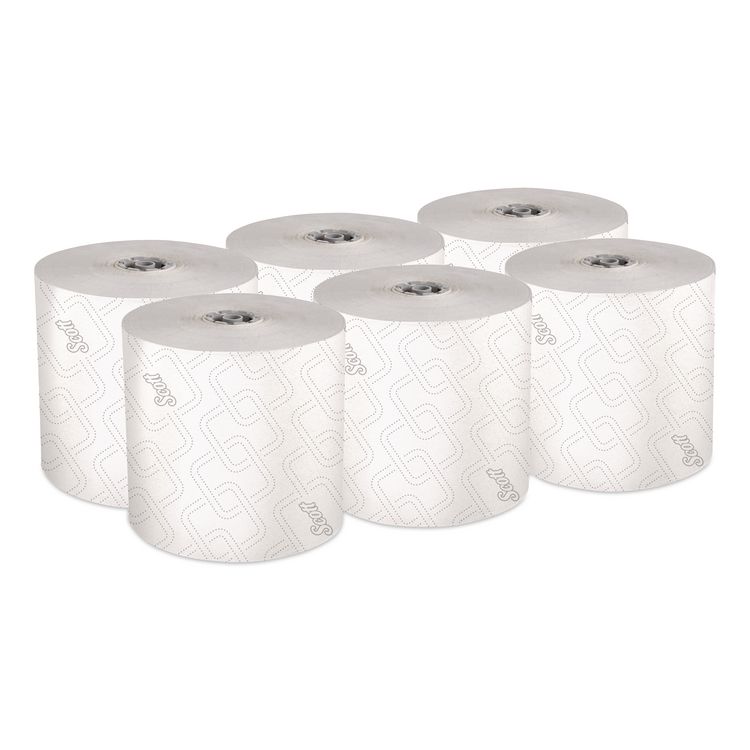 Pro Hard Roll Paper Towels with Elevated Scott Design for Scott Pro Dispenser, Gray Core Only, 1-Ply, 1,150 ft, 6 Rolls/CT