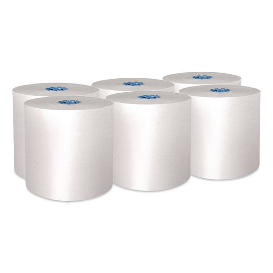 Pro Hard Roll Paper Towels with Absorbency Pockets for Scott Pro Dispenser, Blue Core Only, 1-Ply, 7.5" x 900 ft, 6 Rolls/CT