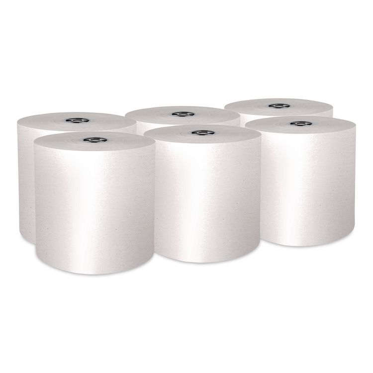 Pro Hard Roll Paper Towels with Absorbency Pockets for Scott Pro Dispenser, Gray Core Only, 1-Ply, 7.5" x 900 ft, 6 Rolls/CT