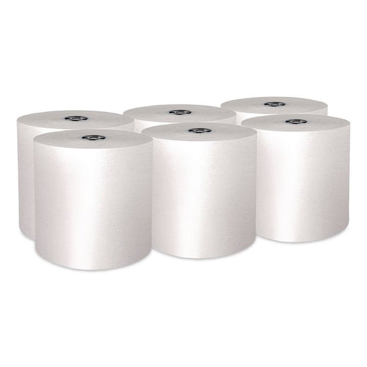 Pro Hard Roll Paper Towels with Absorbency Pockets for Scott Pro Dispenser, Gray Core Only, 1-Ply, 7.5" x 900 ft, 6 Rolls/CT
