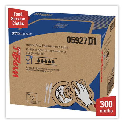 X70 Foodservice Towels, 1/4 Fold, 12.5 x 23.5, Unscented, Blue, 300/Carton