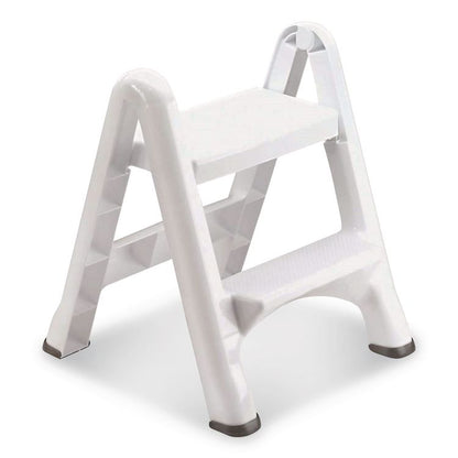 EZ Step 2-Step Folding Stool, 300 lb Capacity, 19.5 x 20.6 x 22.7, White, 3/Carton