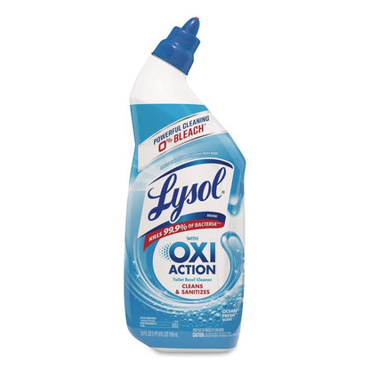 Toilet Bowl Cleaner with Oxi Action, Ocean Fresh Scent, 24 oz Angle-Neck Bottle