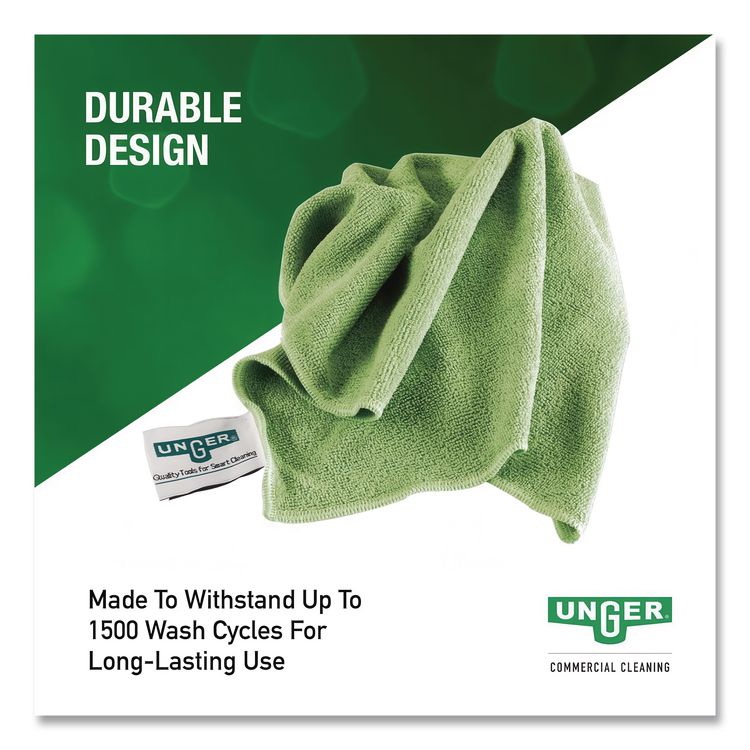 SmartColor MicroWipes, Microfiber, 16 x 15, Green, 10/Pack
