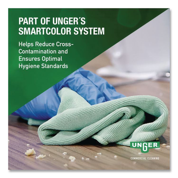 SmartColor MicroWipes, Microfiber, 16 x 15, Green, 10/Pack