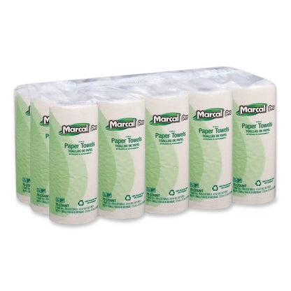 100% Premium Recycled Perforated Kitchen Roll Towels, 2-Ply, 11 x 9, White, 70/Roll, 15 Rolls/Carton