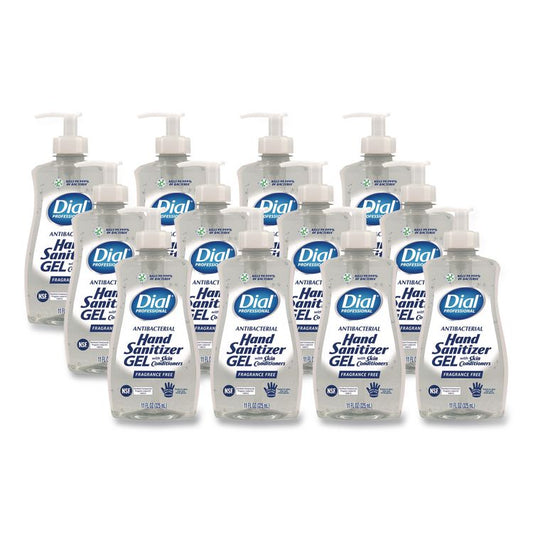 Gel Antibacterial Hand Sanitizer, 11 oz Pump Bottle, Fragrance-Free (Each)